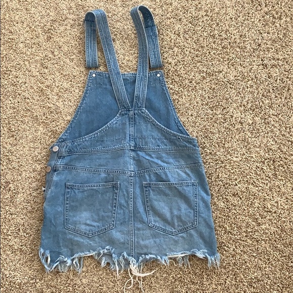 FREE PEOPLE DENIM OVERALLS - Picture 2 of 4